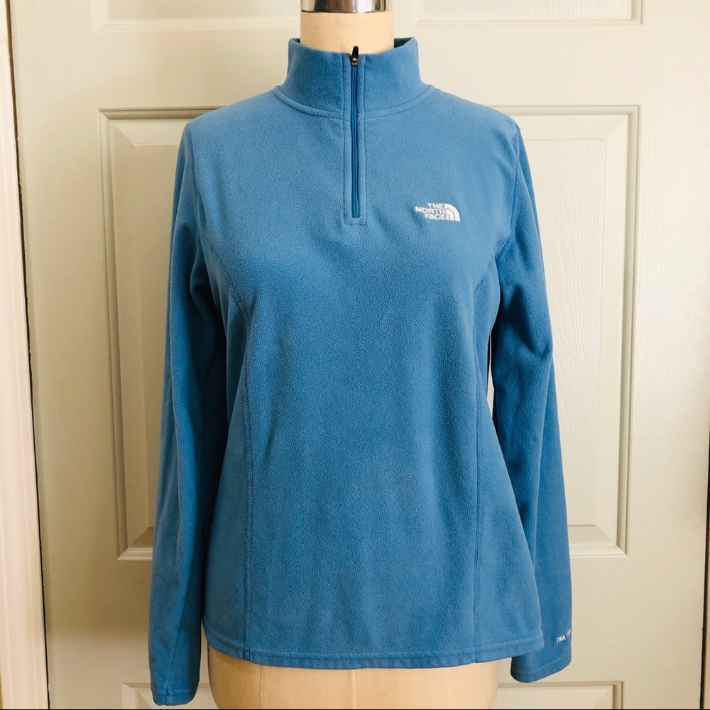The North Face Pullover Zip Fleece Top Blue Size M